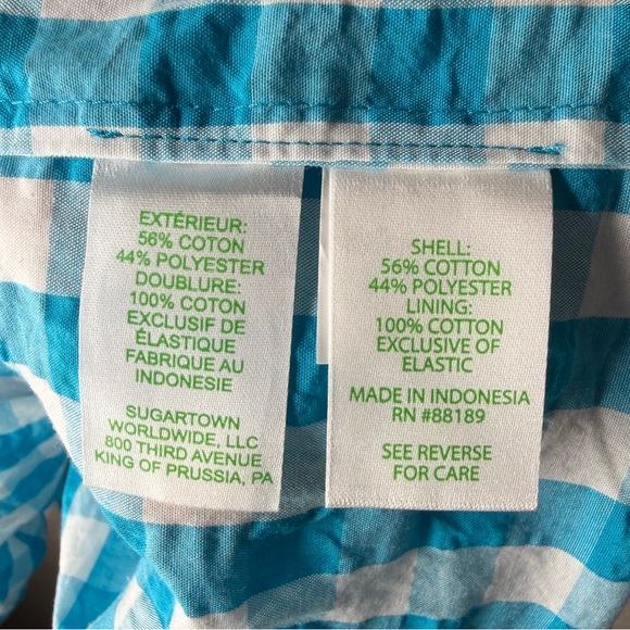 NWT Lilly Pulitzer Sarafina Short Sleeve Top Women’s Size 10 Turquoise Oasis - Picture 11 of 12